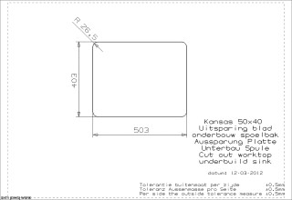 Kansas 50x40 Undermount Cut Out