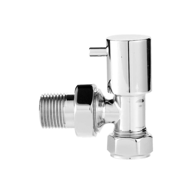 Synergy Angled Chrome Minimalist Radiator Valves - Pair